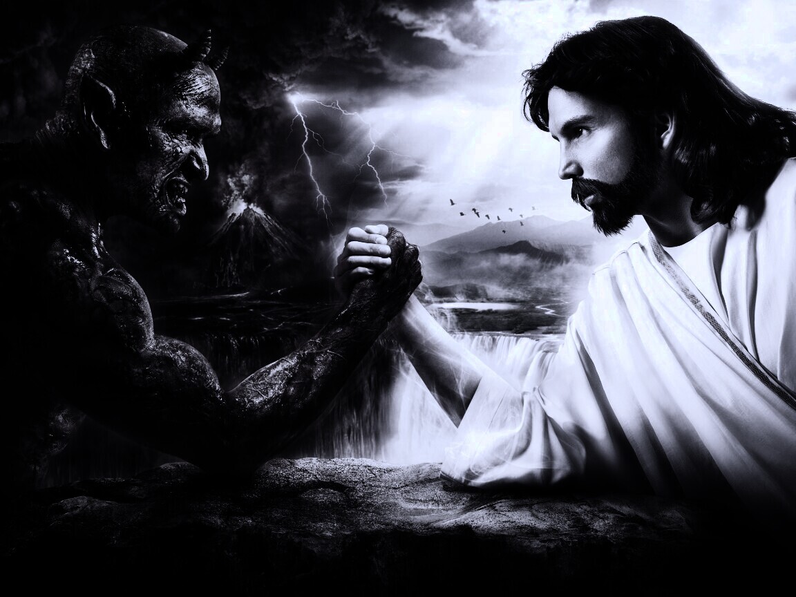 Дьявол против Бога обои