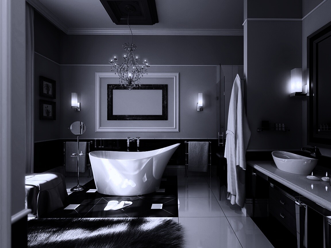 Современная ванна обои