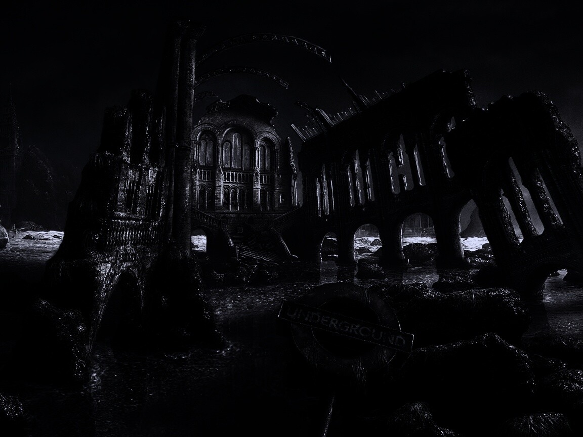 Затопленные руины обои