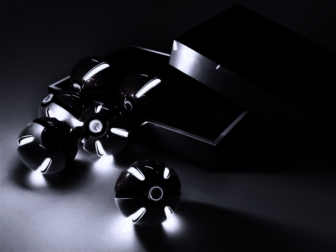 Коробка с покеболами обои