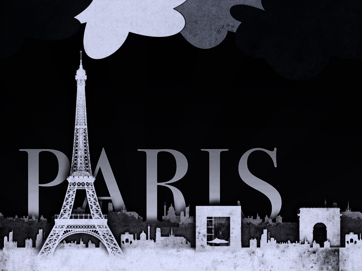 Париж в стиле декупажа обои