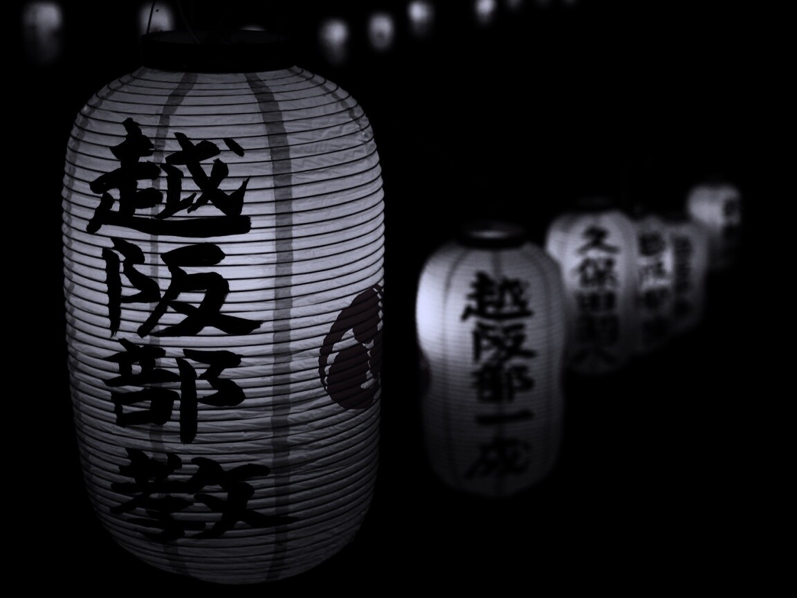 Японские фонарики обои