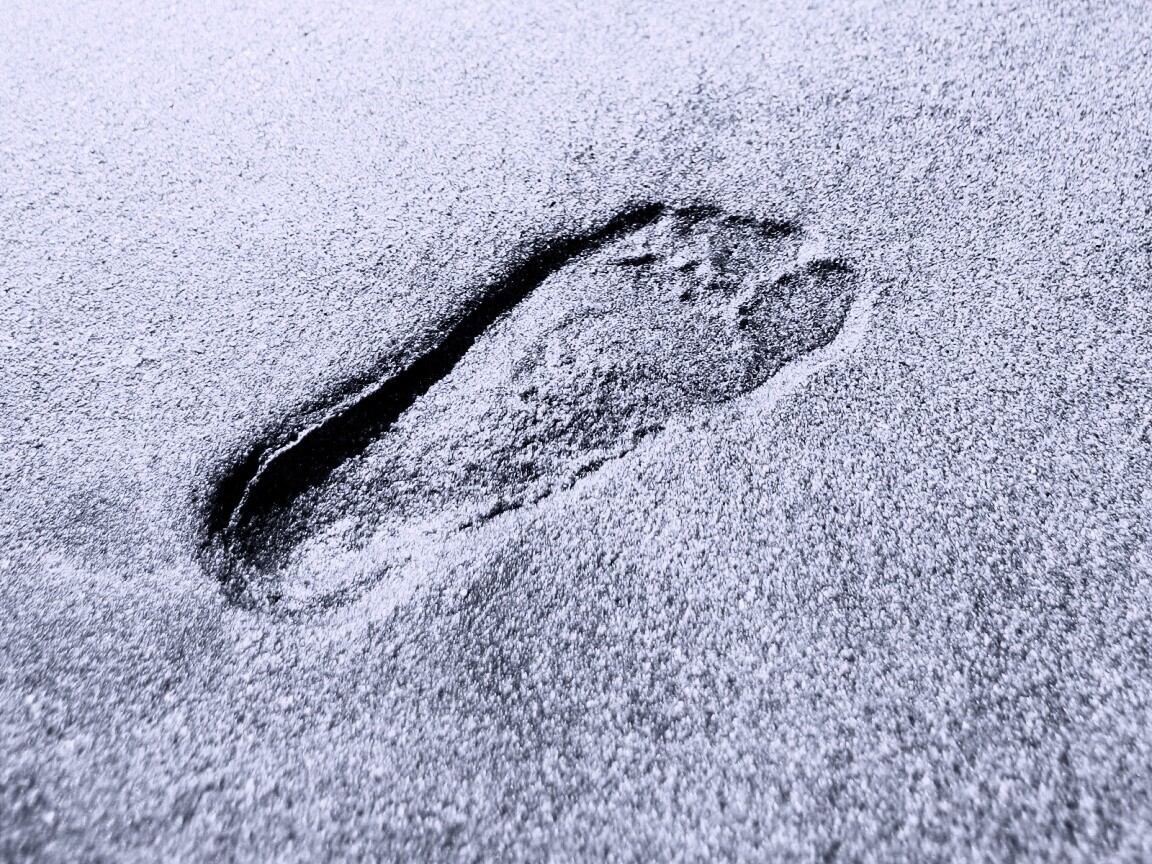 Отпечаток ноги обои