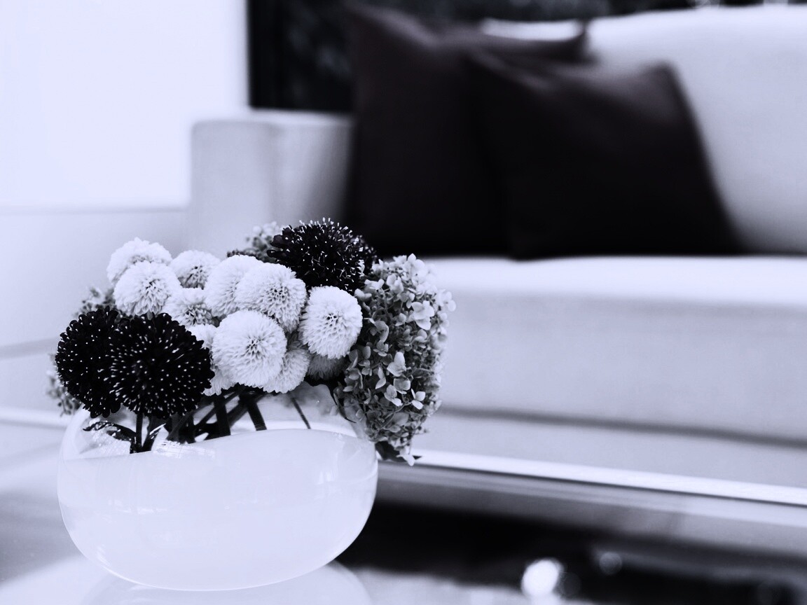 Цветы в белой вазе обои