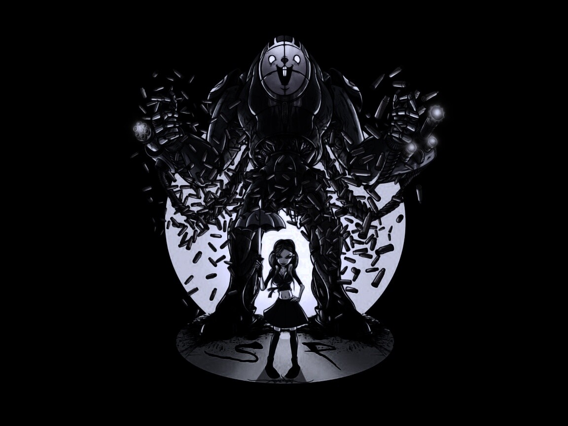 Куколка и боевой робот обои