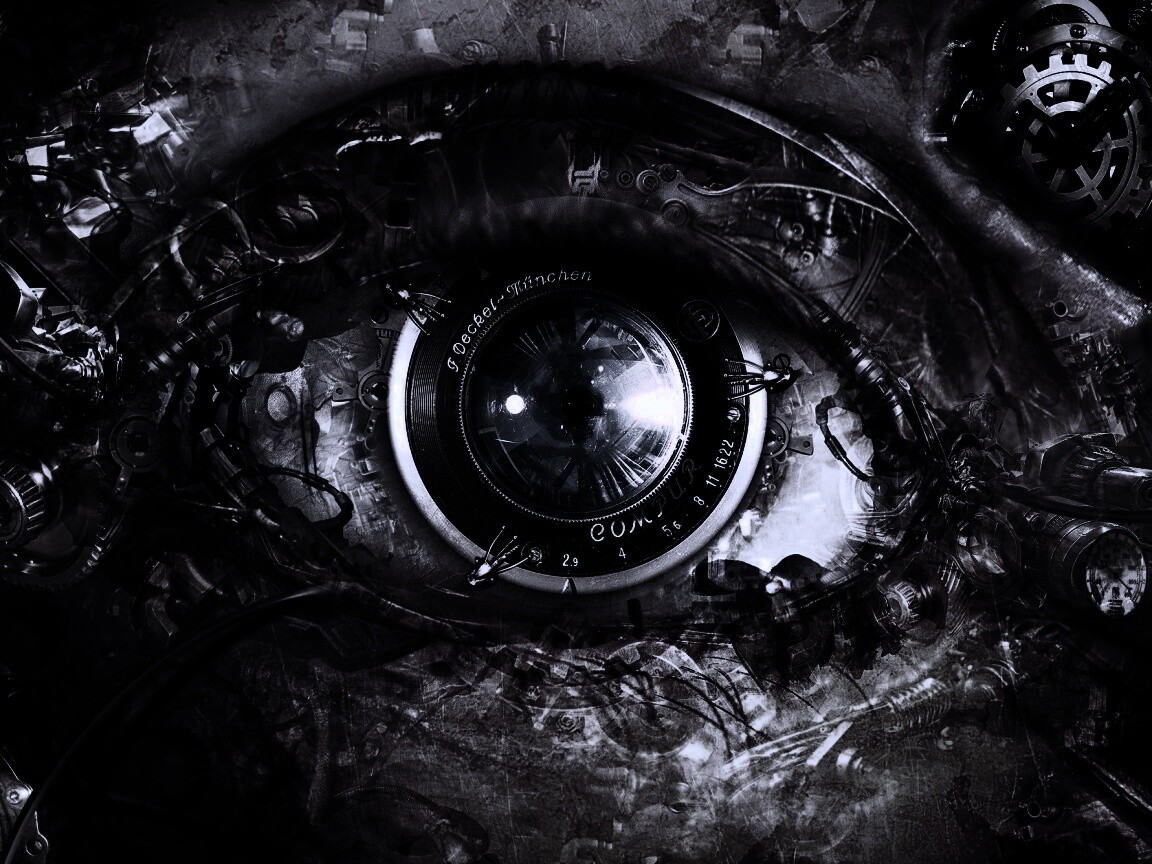 Механический глаз обои