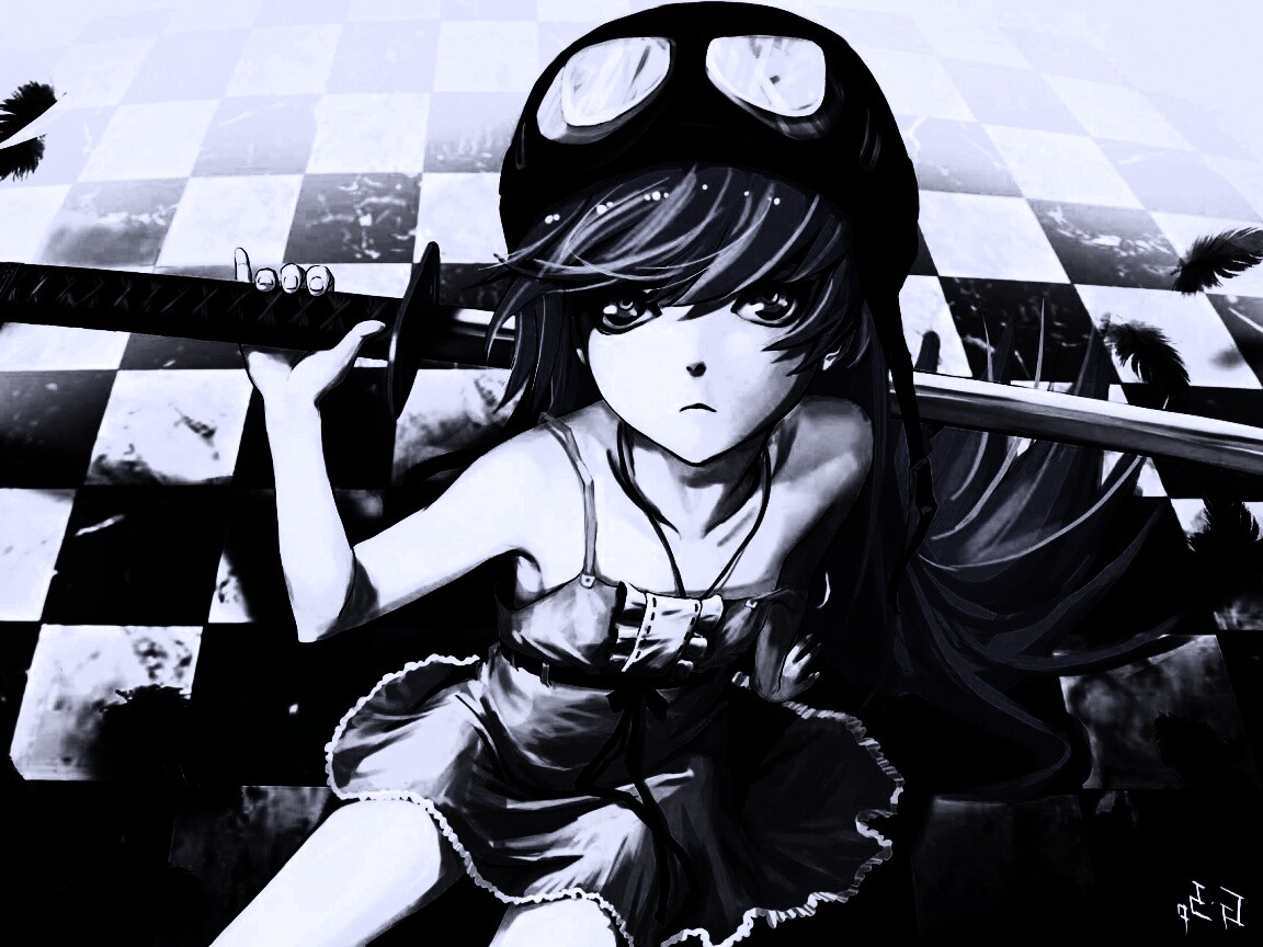 Девушка с катаной обои