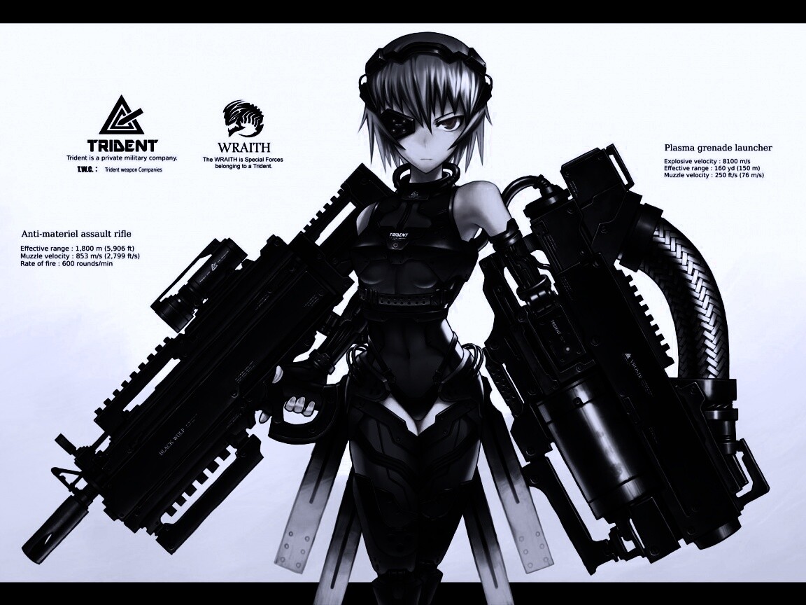 Девушка с оружием обои