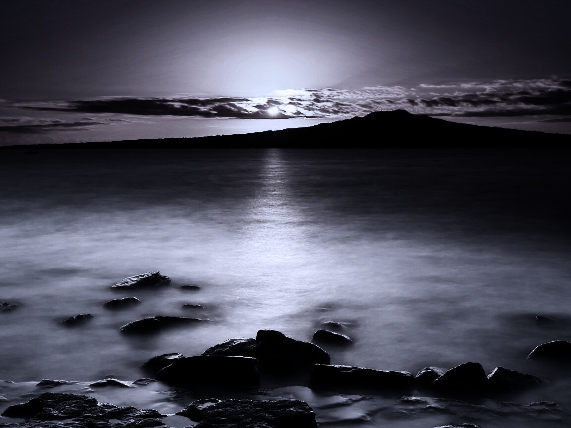 Восход над озером обои