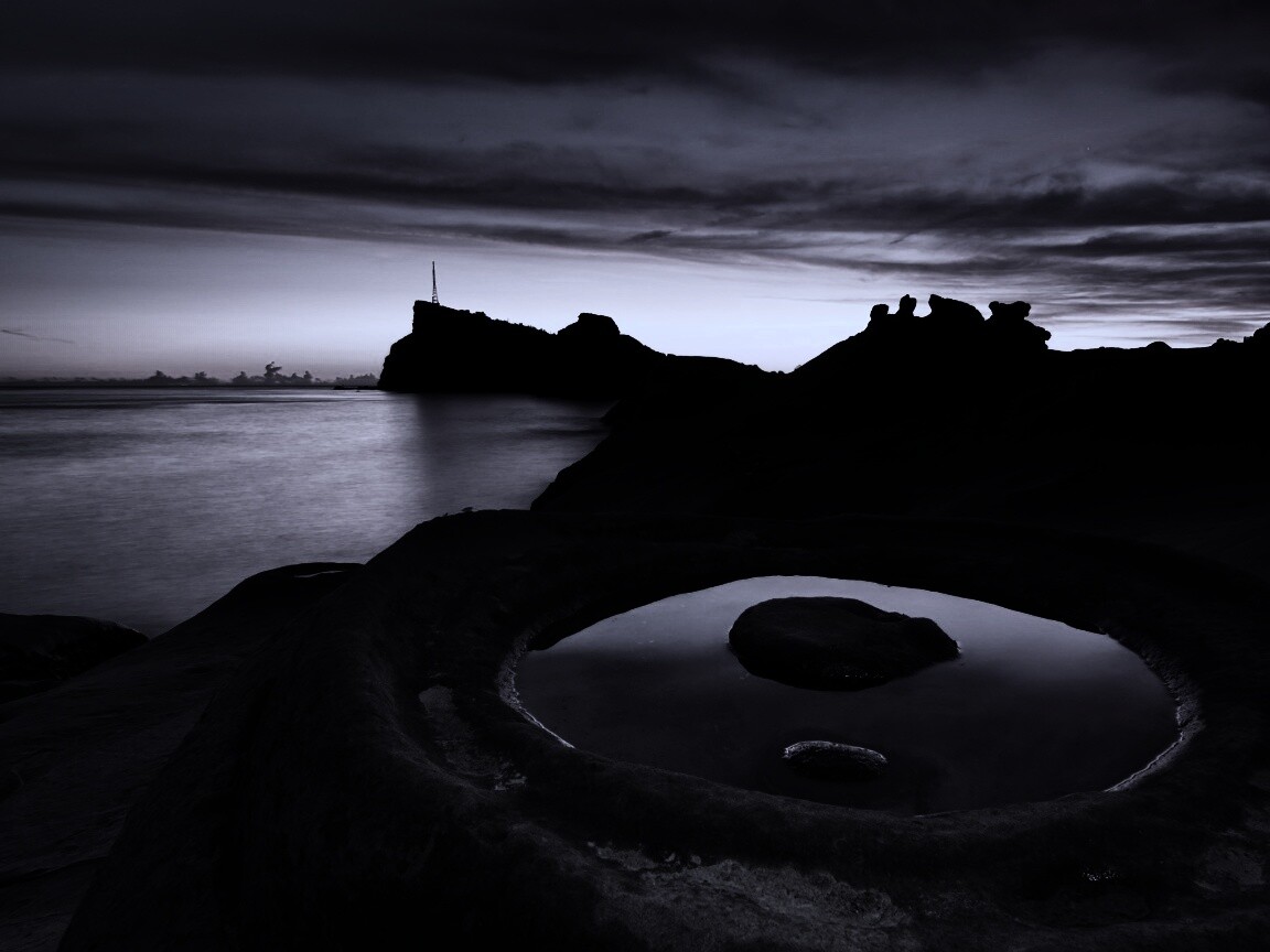 Закат на побережье обои