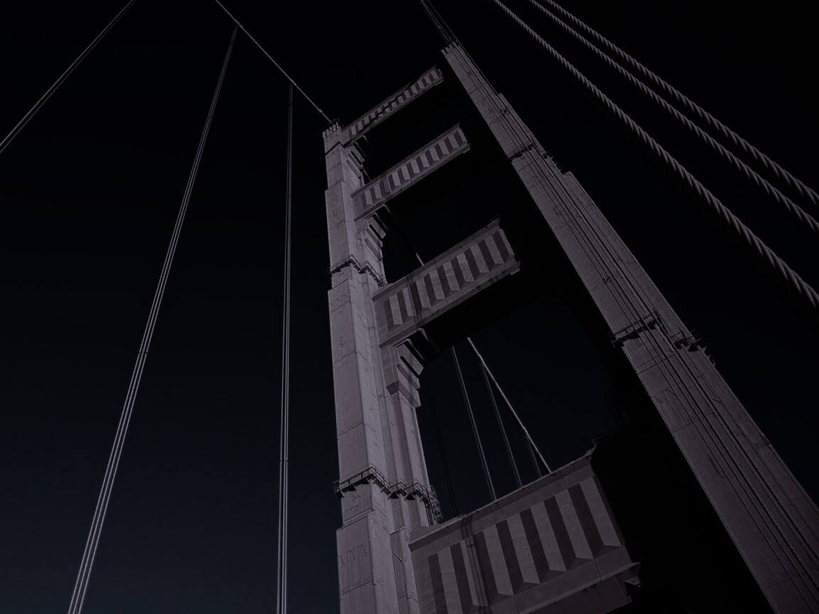 Опора моста Золотые Ворота обои