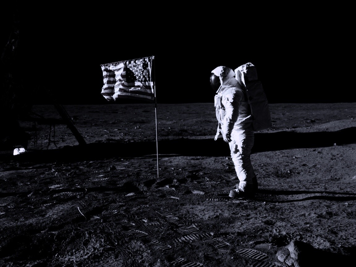 Высадка американцев на Луну обои