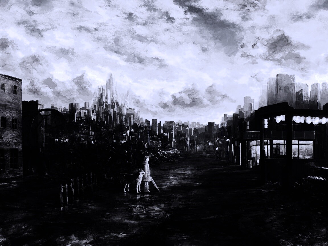 Девушка с собакой обои