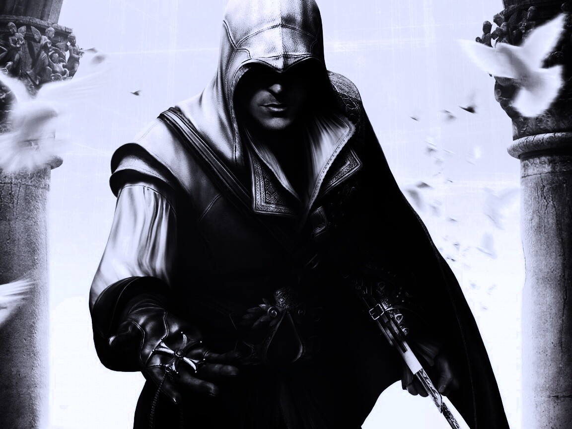 Ассасин с крестом обои