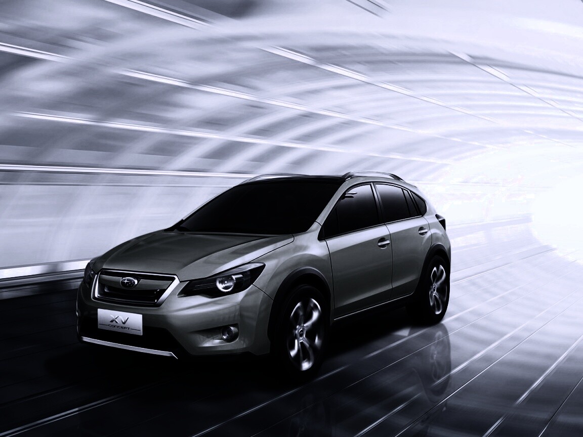 Субару в тоннеле обои