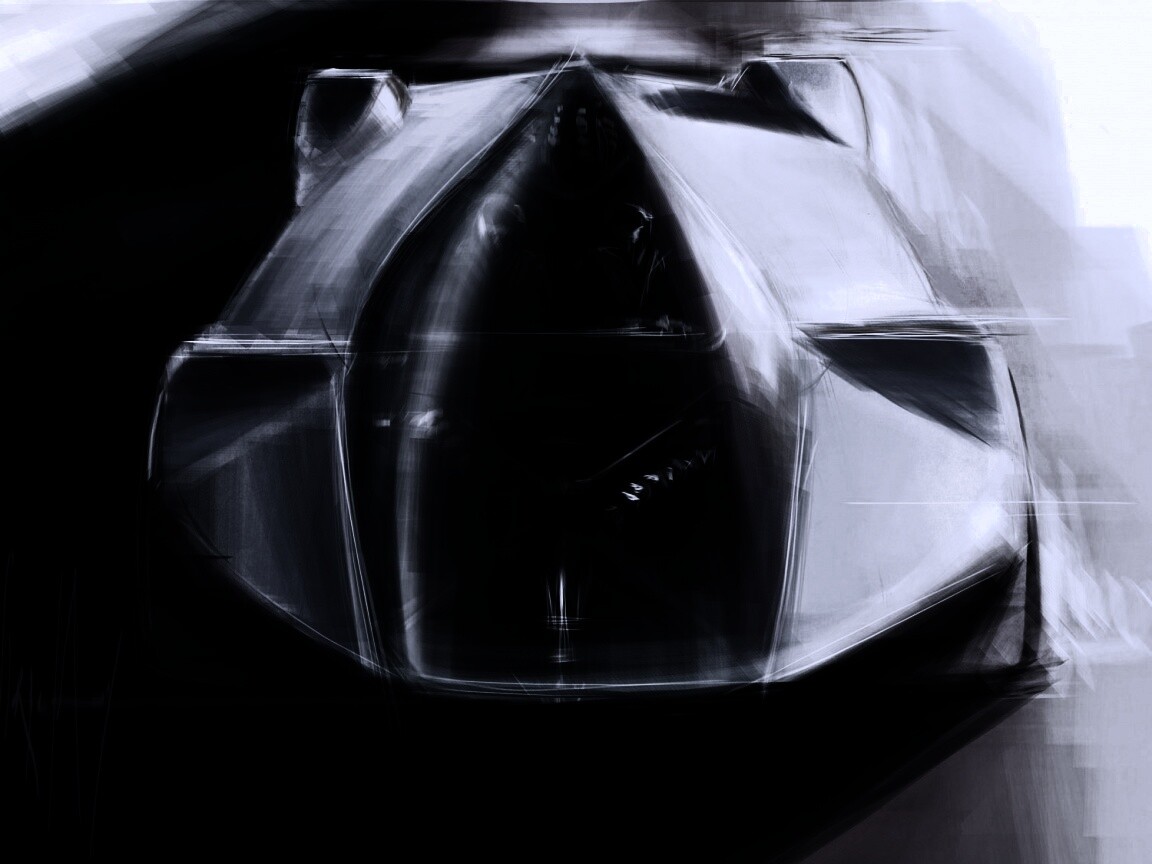 Зарисовка Maserati Birdcage обои