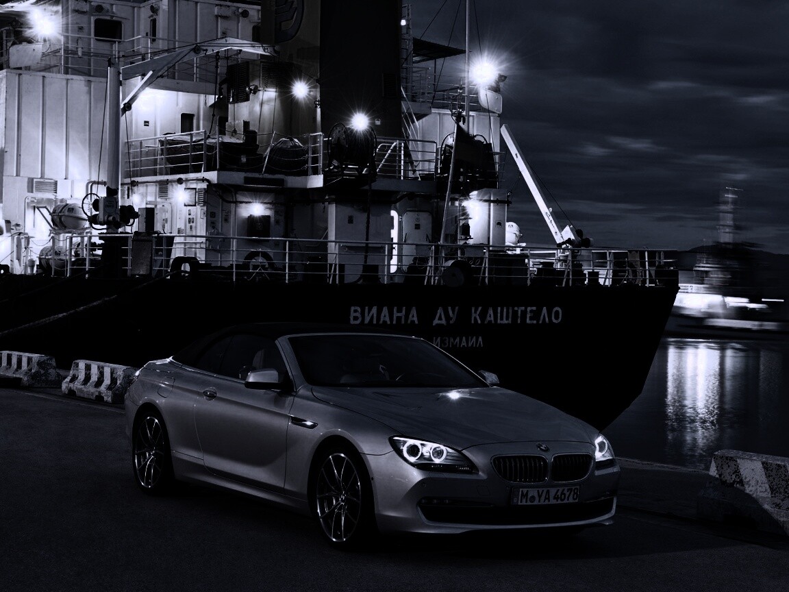 BMW 6 в порту обои