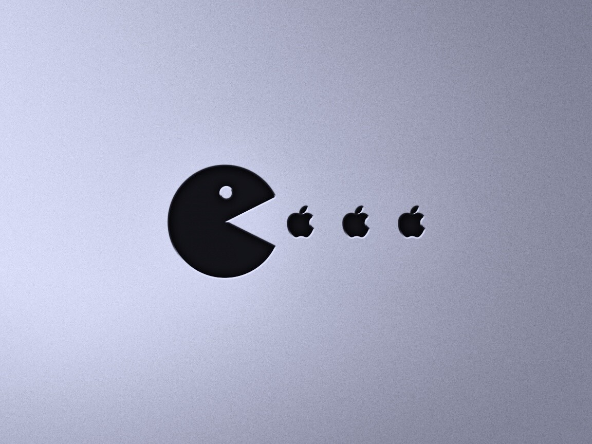 Пэкмен против Apple обои