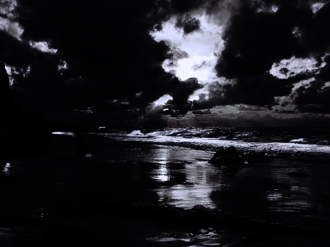 Океанский берег на закате обои