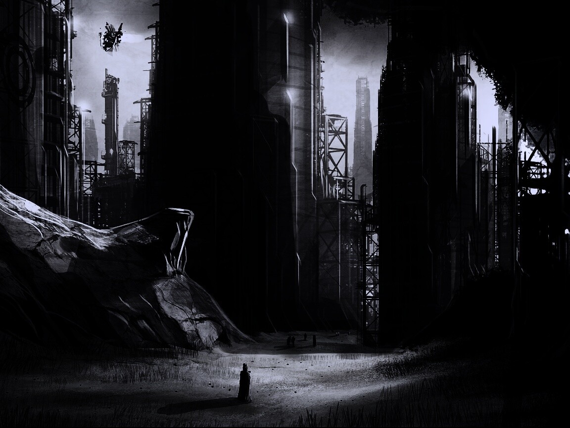 Технократический город обои