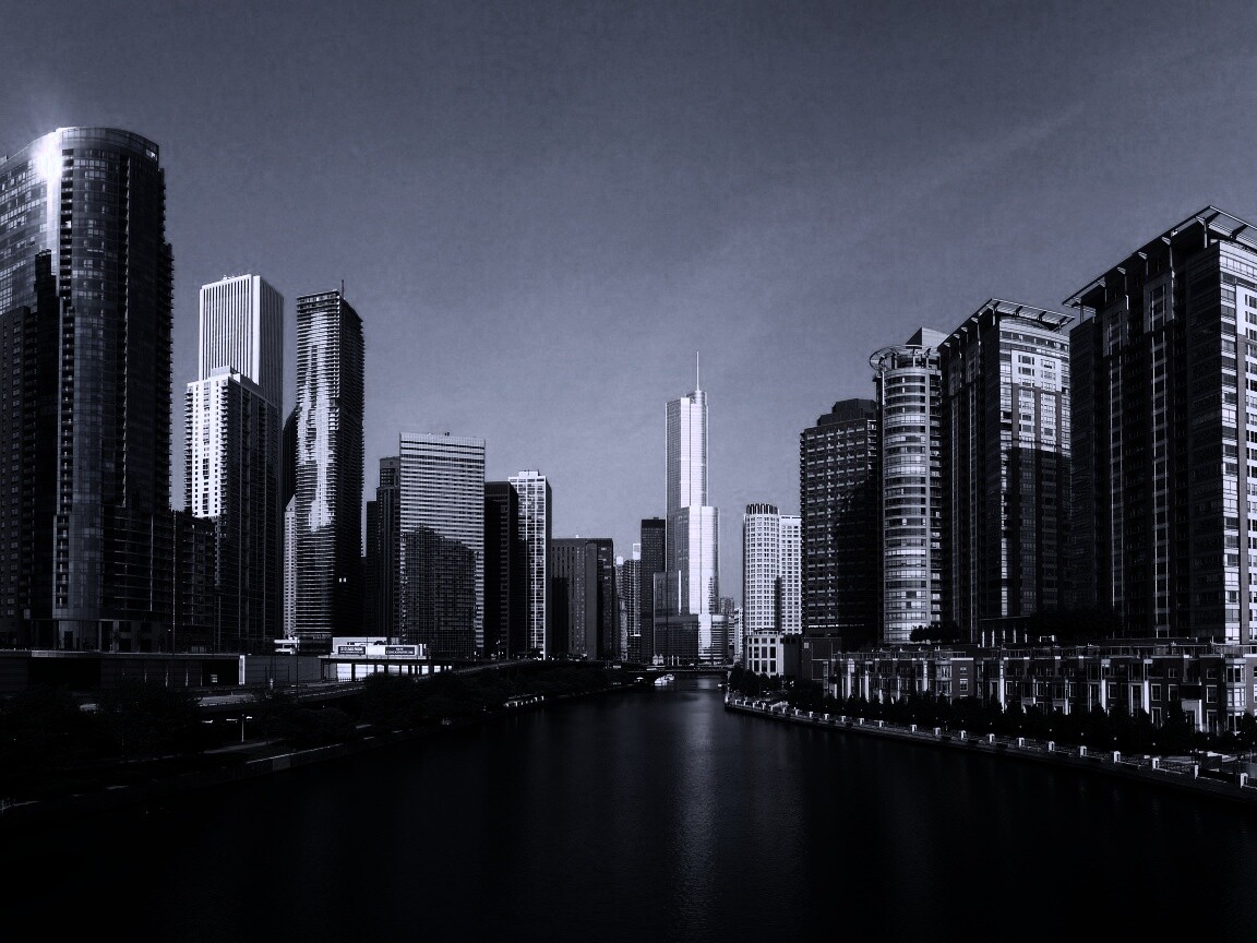 Вид на Чикаго обои