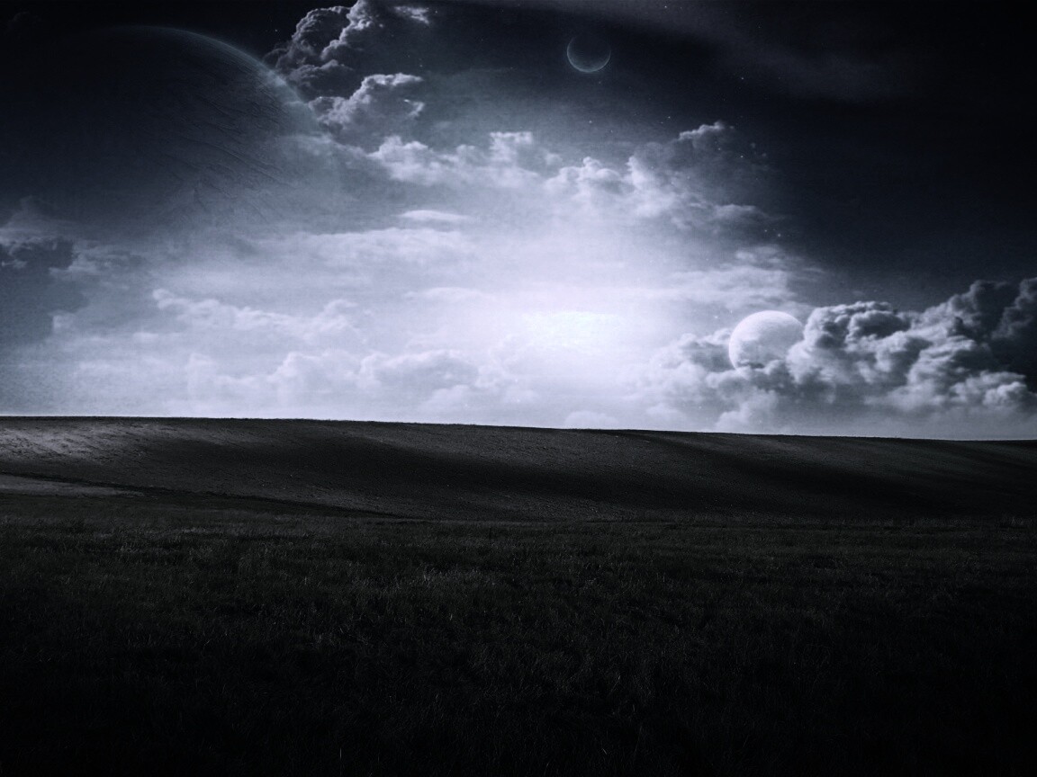 Луг на другой планете обои