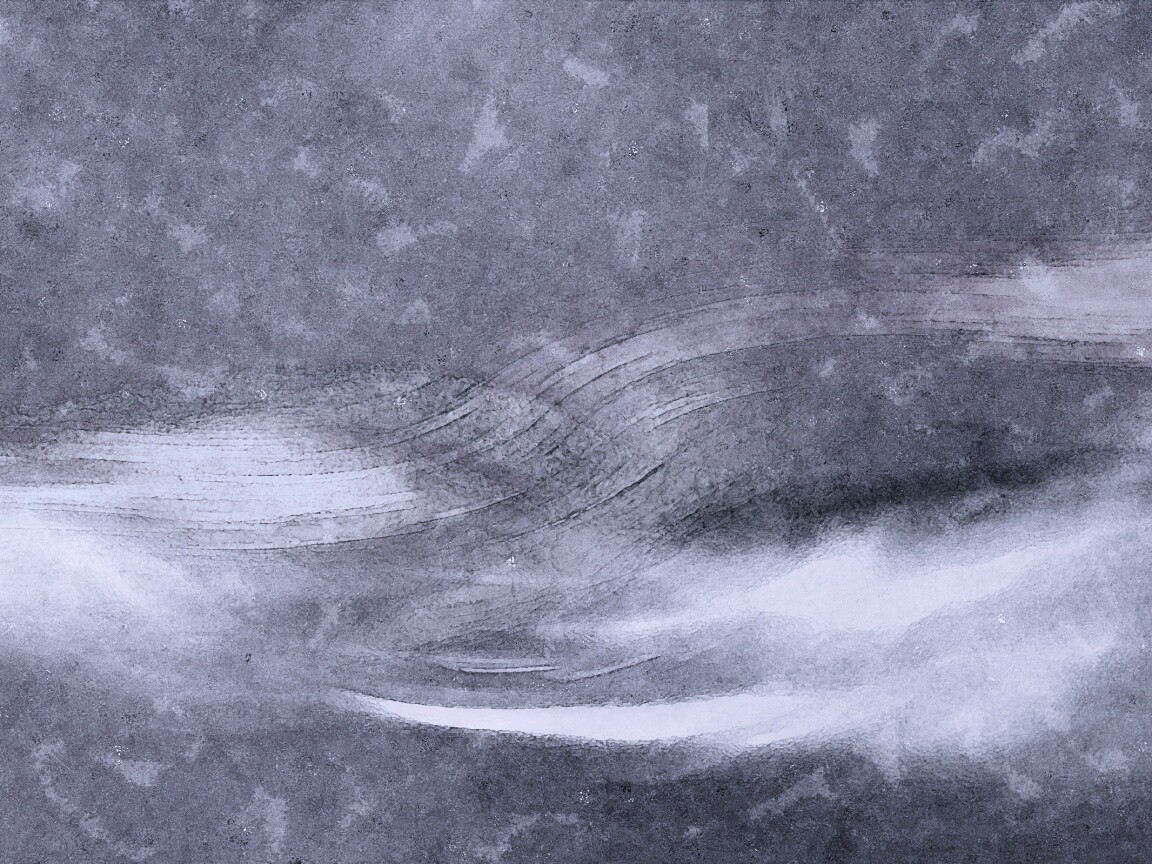 Радужные волны на нежно-фиолетовом фоне обои