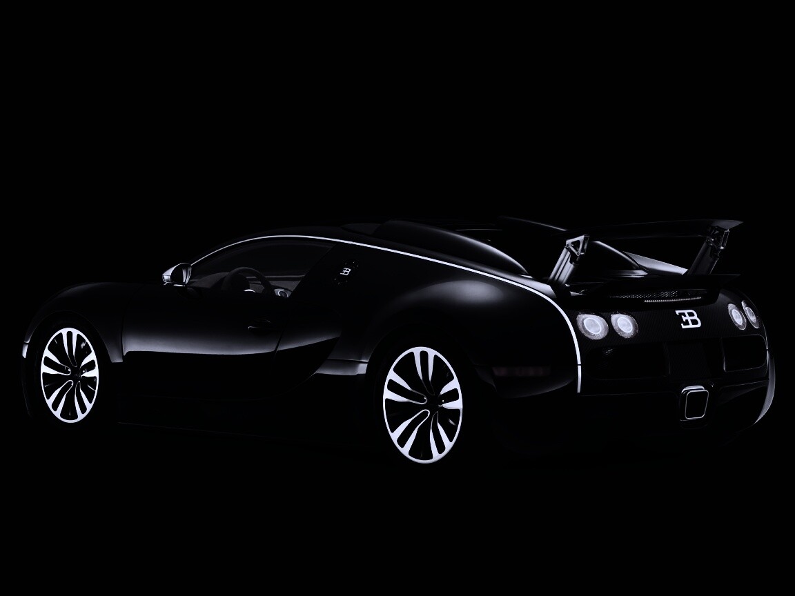 Черный спорткар обои