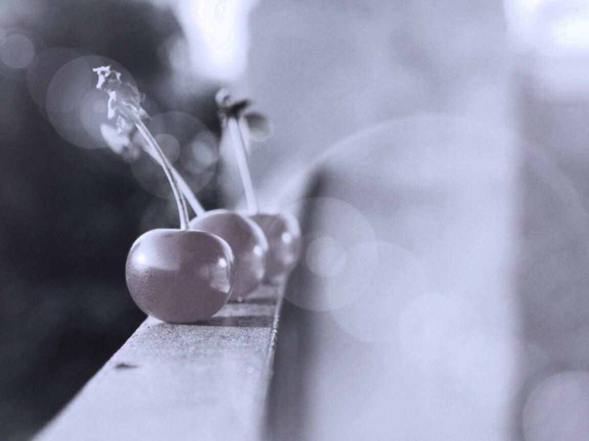 Вишенки на перилах обои