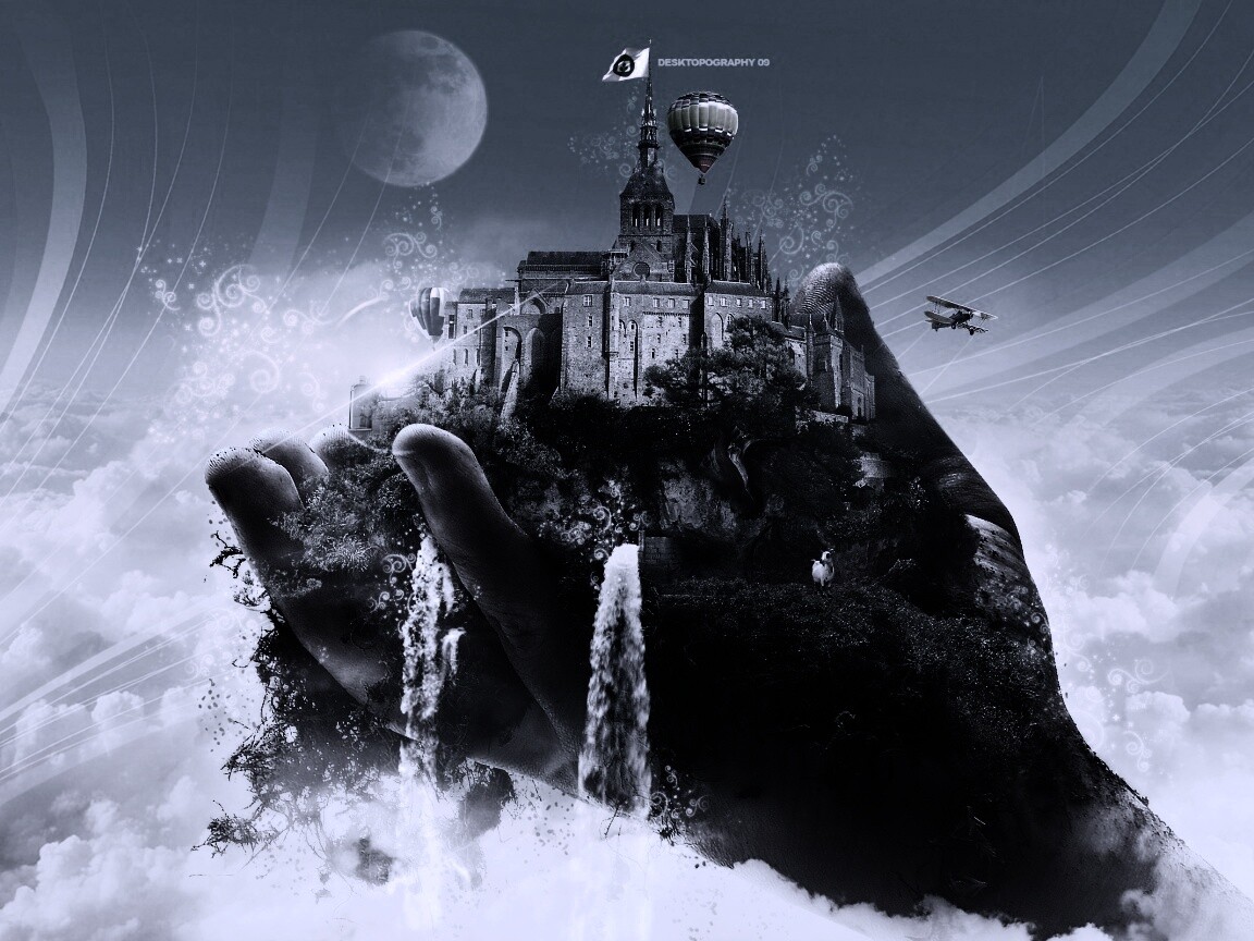 Замок в руке обои