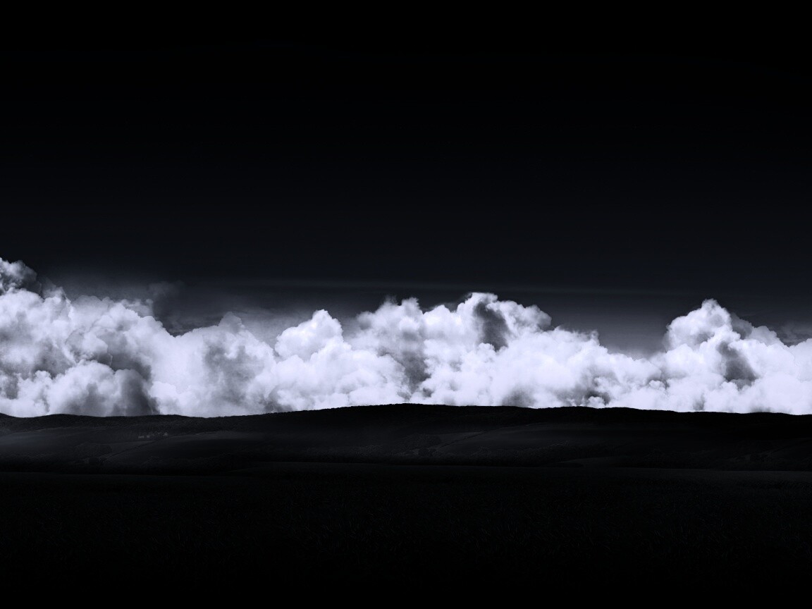 Облака у самой земли обои