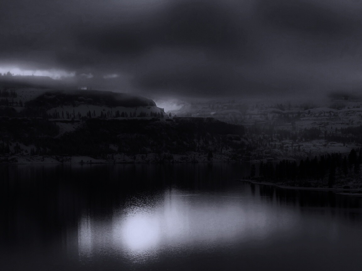 Озеро зимой обои