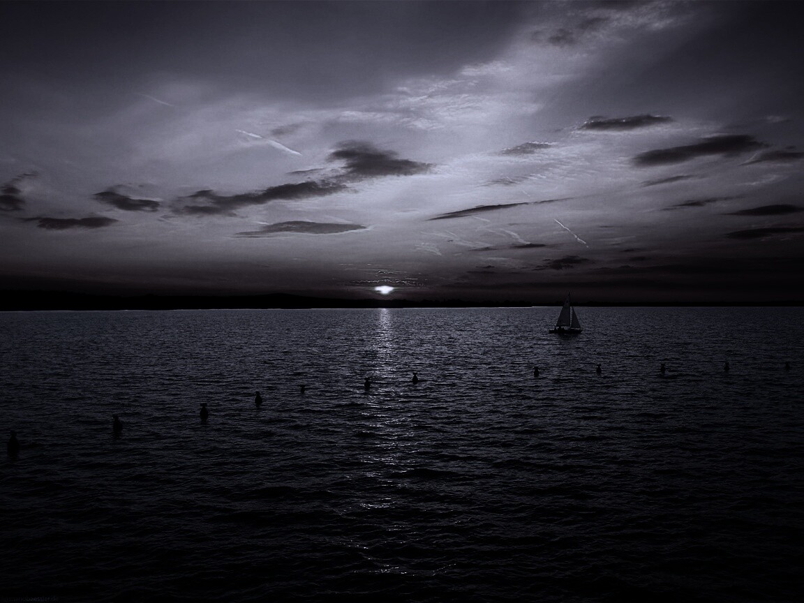 Морской закат обои