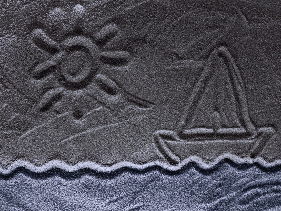 Рисунки на песке обои