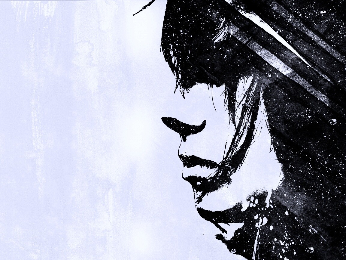 Стильные черно-белые обои обои