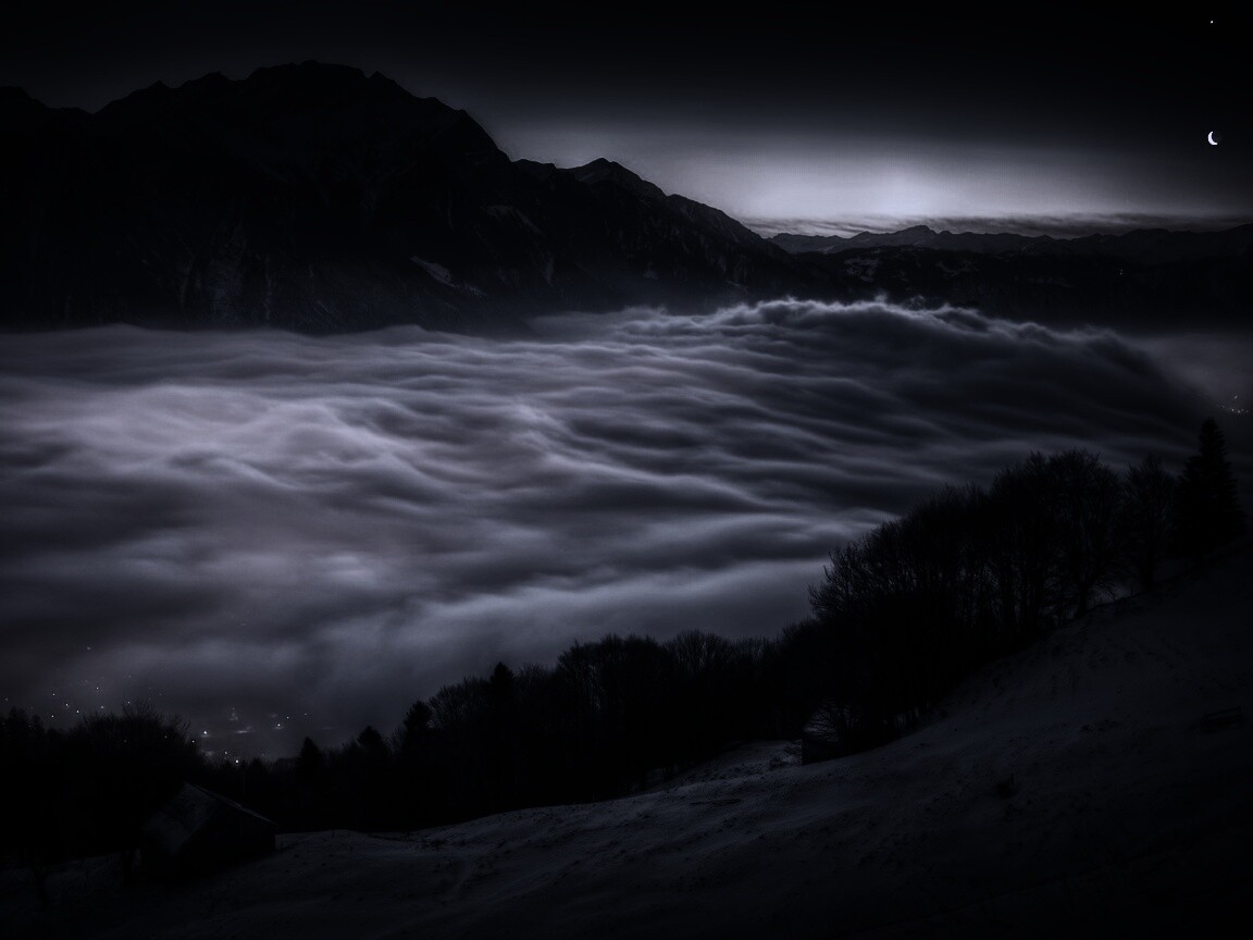 Туман в долине обои