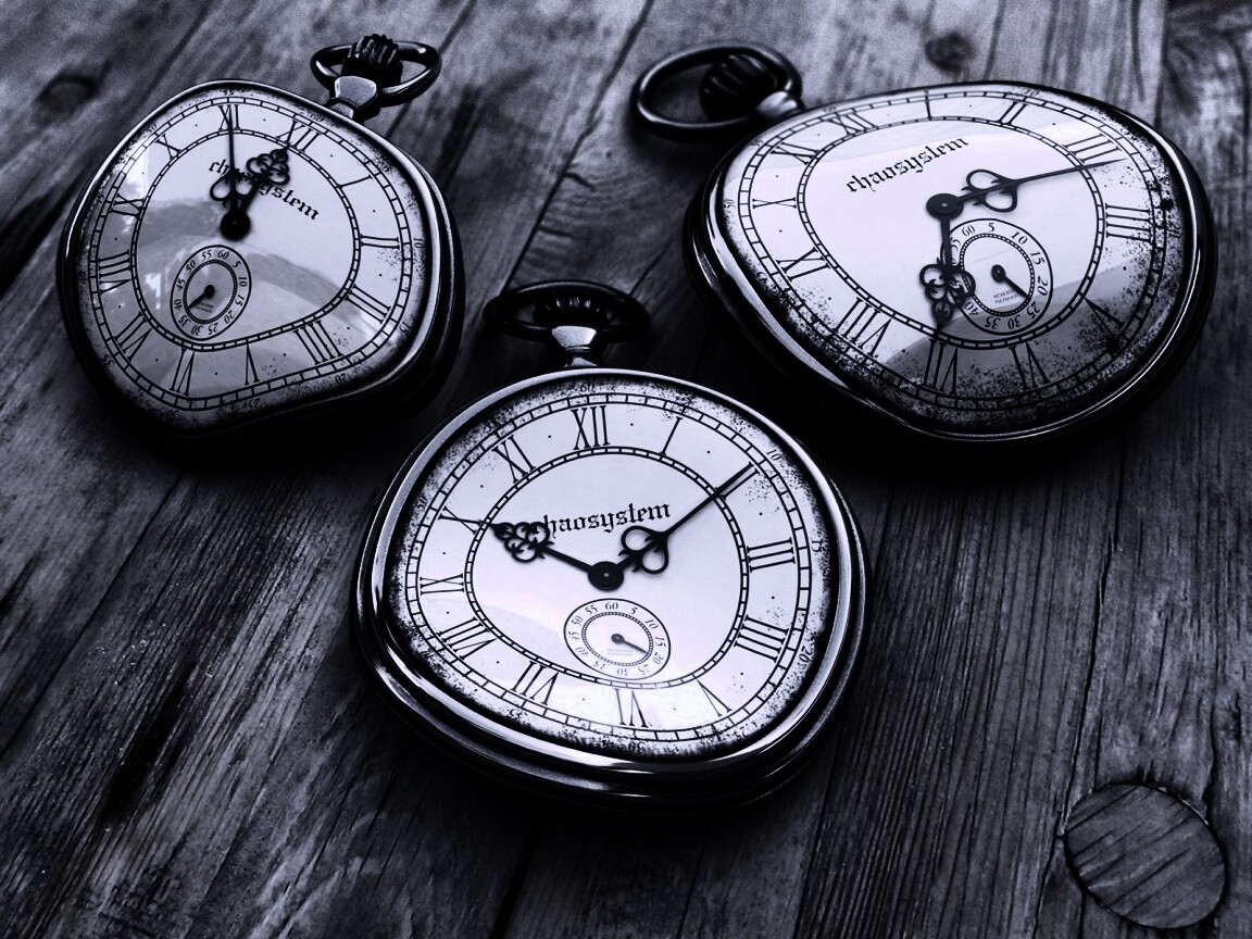 Изогнутые часы обои