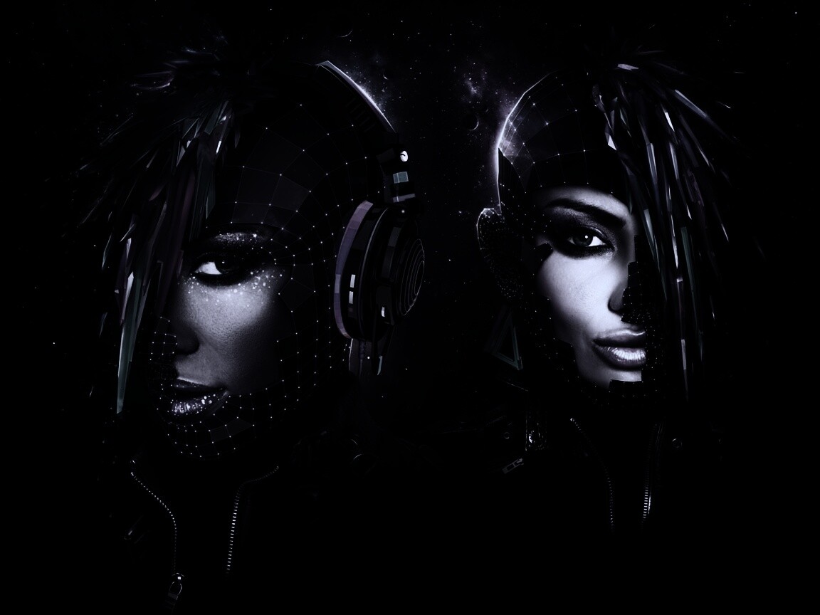 Кристаллические девушки из компьютерного мира обои