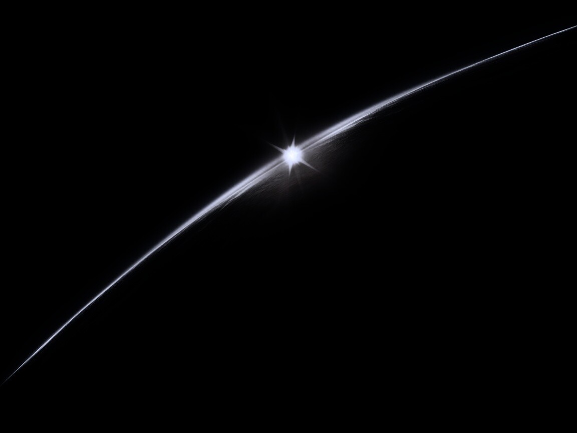 Солнце выглядывает из-за горизонта обои