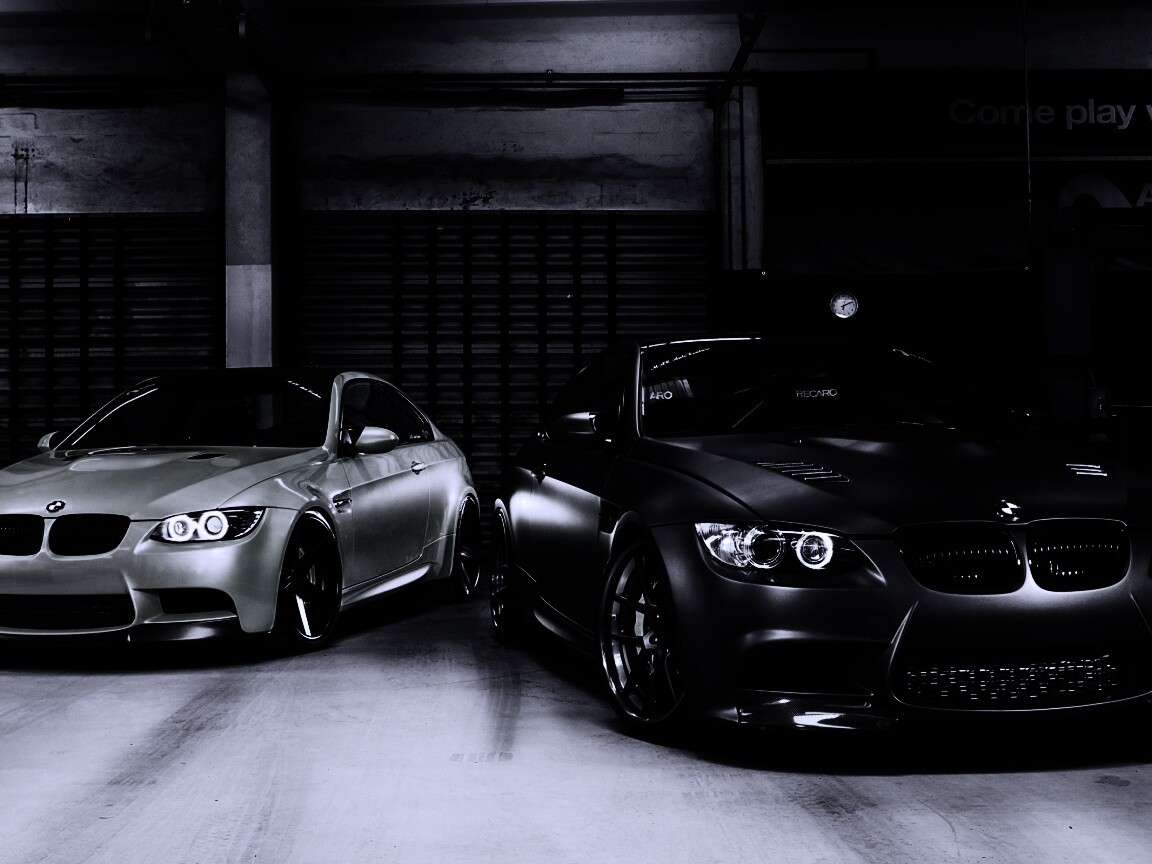 Черный и зеленый BMW M3 обои