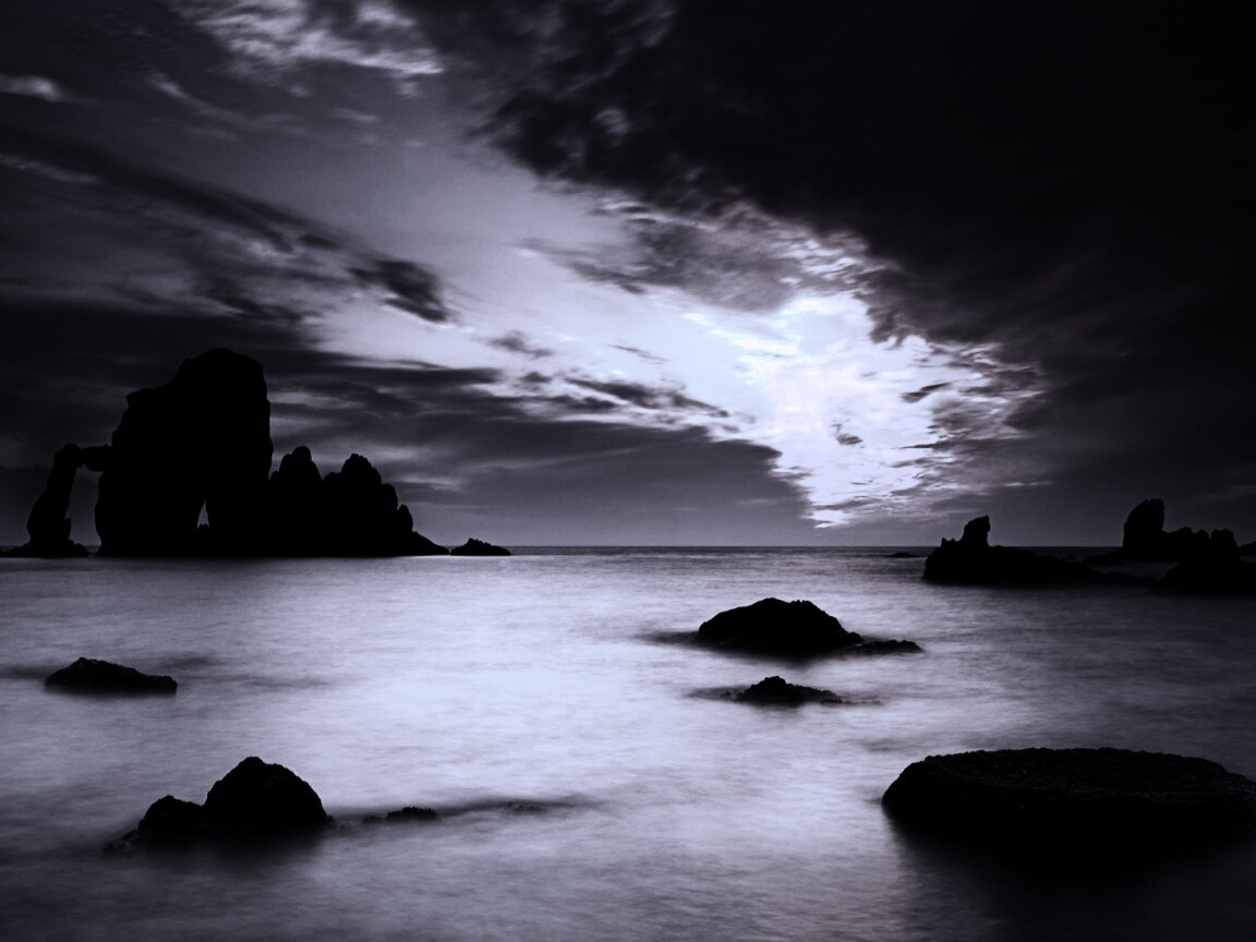 Закат на море обои