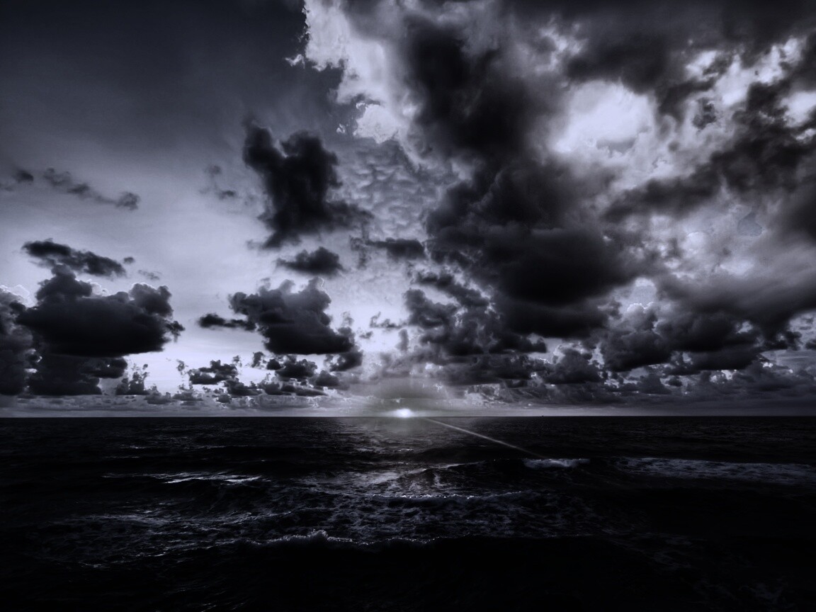 Закат на море обои