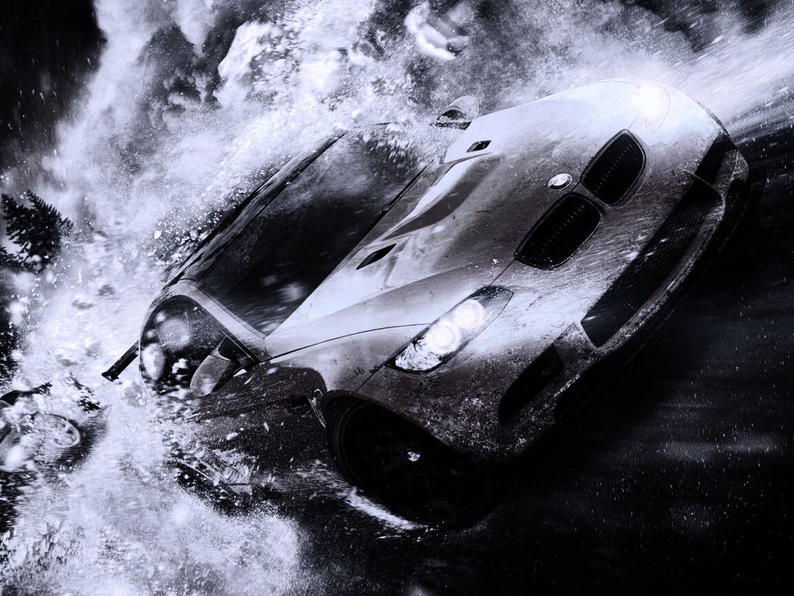 Погоня за оранжевым BMW обои