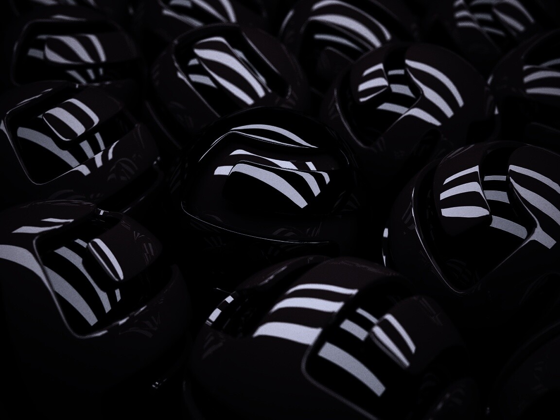 Красные объемные шарики обои