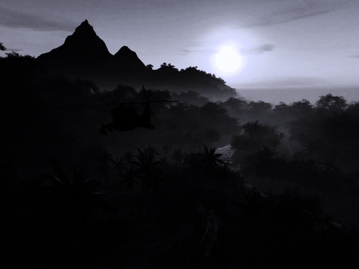 Вертолет над тропиками в crysis обои