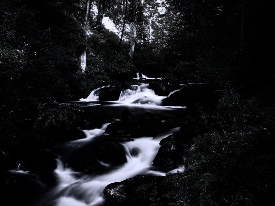 Живописный лесной водопад обои