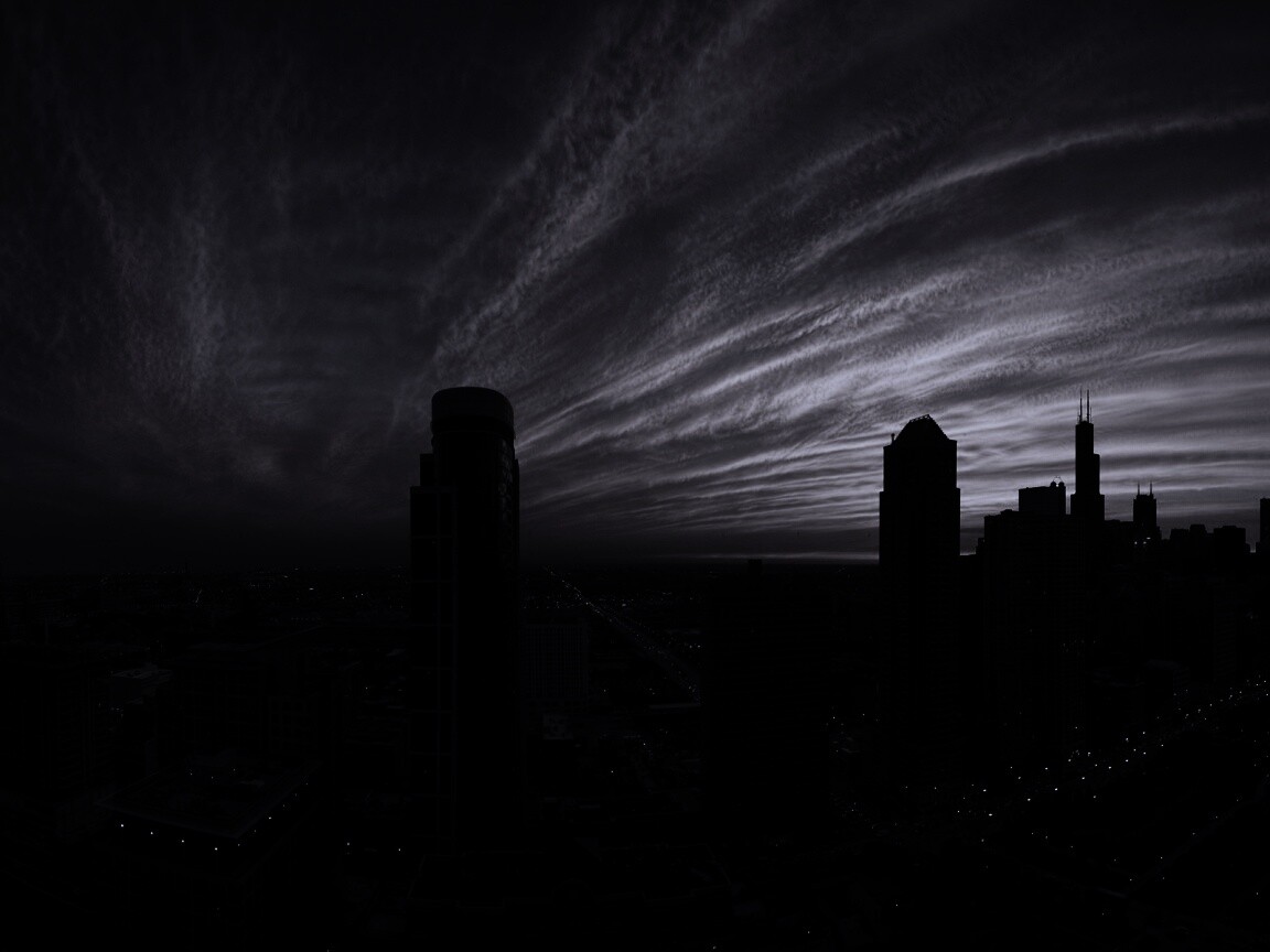 Сумерки в городе обои