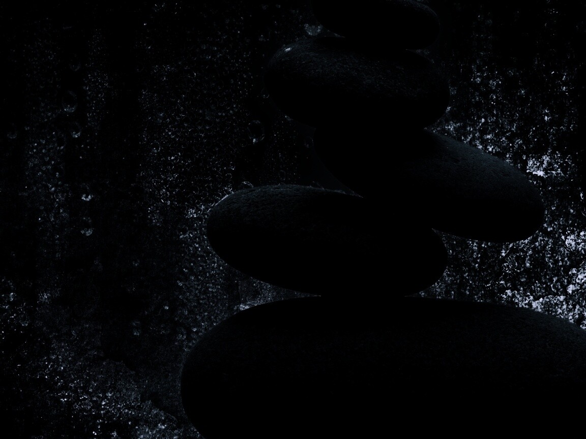 Башня из камней под водой обои