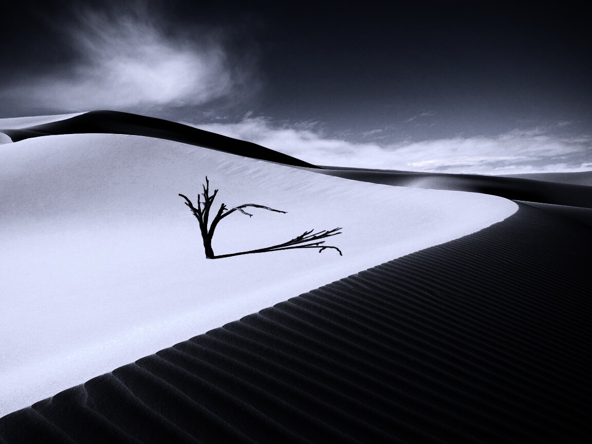 Дюны белого песка обои