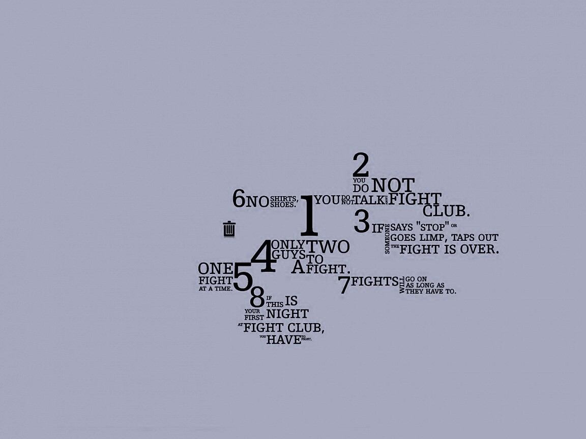 Правила бойцовского клуба обои